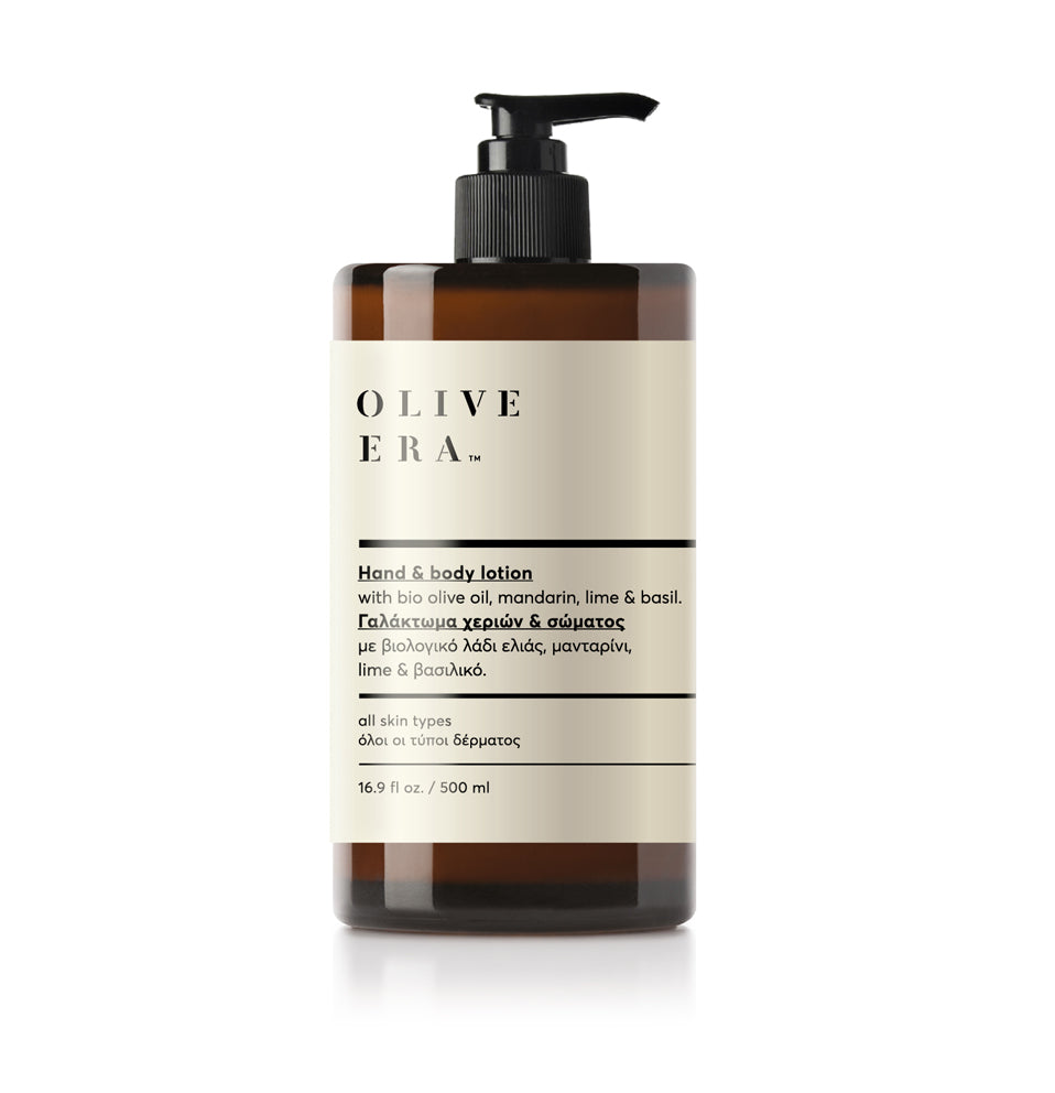 Hand & Body Lotion met bio-olijfolie, mandarijn, limoen & basilicum