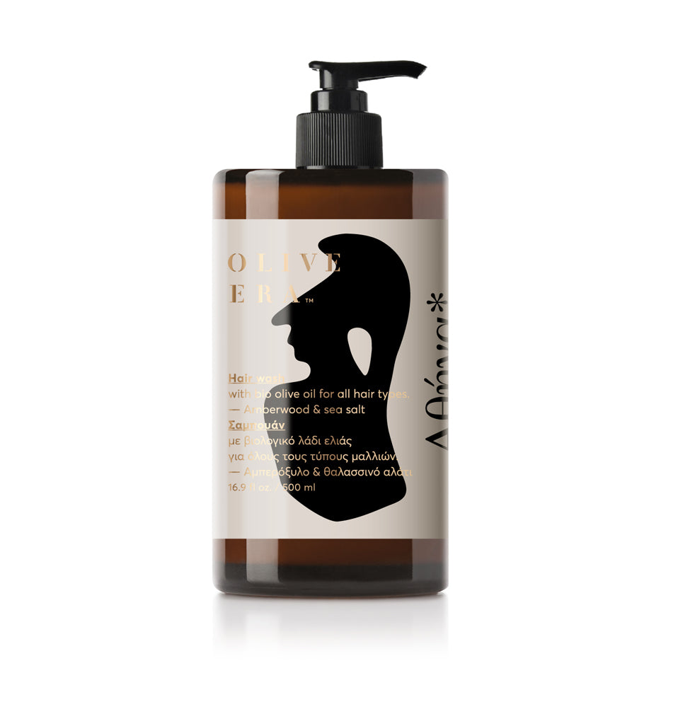 Hair wash met bio-olijfolie "amber wood & sea salt" - Athena