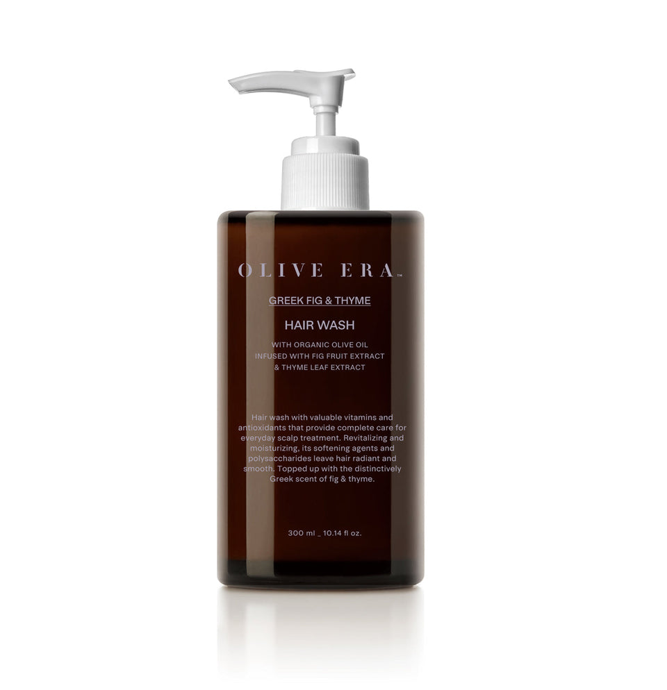 Hair wash "Greek Fig & Thyme" met bio olijfolie & Griekse vijg & tijm 300ml