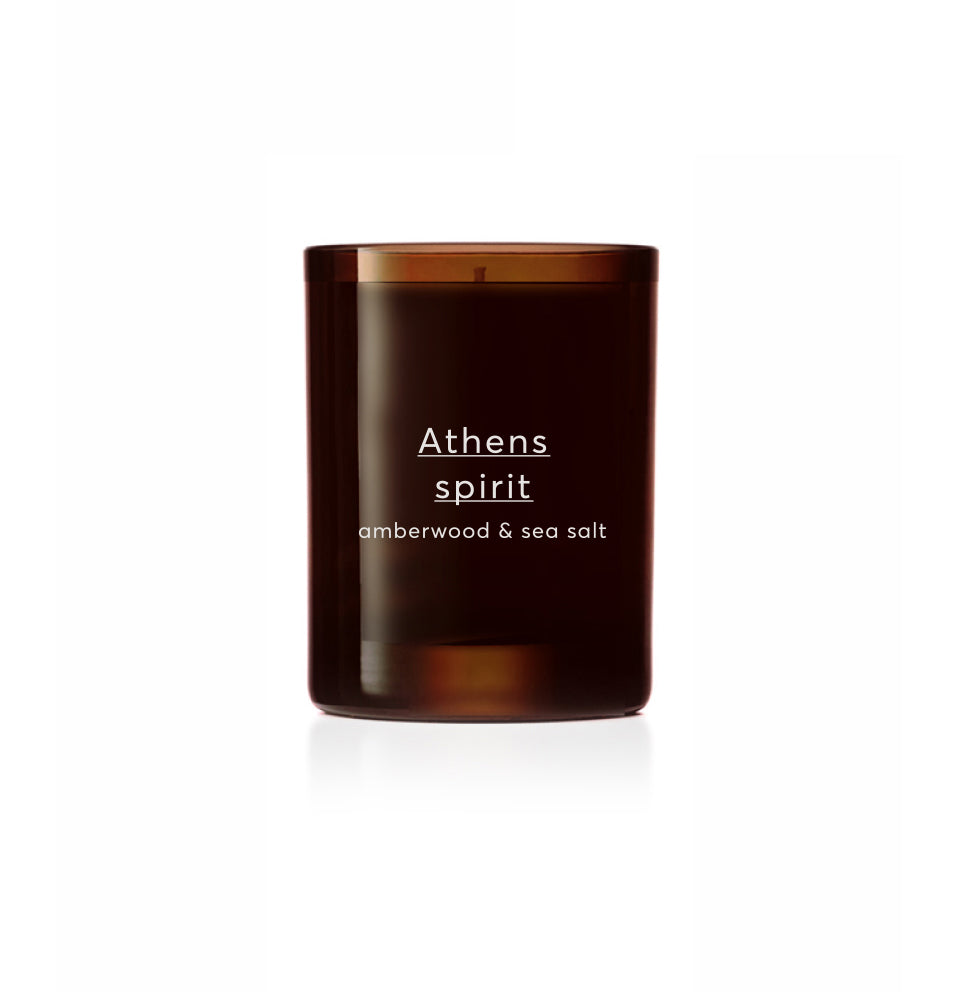 Geurkaars "Athens Spirit" Αmberwood & sea salt 100ml